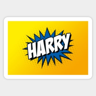 Personalised 'Harry' Kapow Wow Cartoon Comic Style Design Sticker